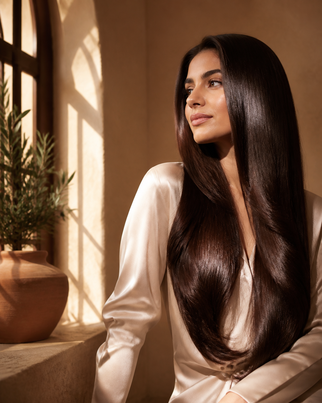 Protocole et soin lissant brésilien Arabian Hair Maison Kératine pour cheveux rebelles aux huiles précieuses